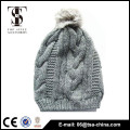 Invierno aceylic punto pom pom beanie